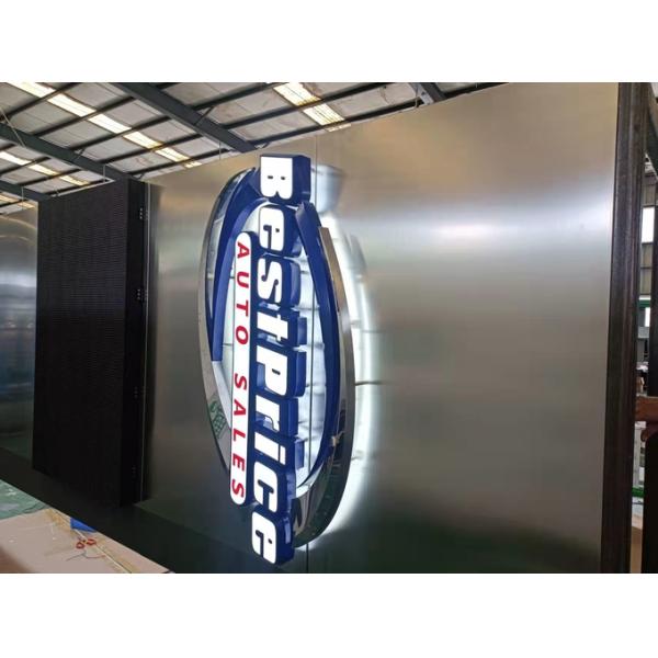 Bus Stations Modern Pylon Signs Illuminated ACM / Steel 150mm for Outdoor