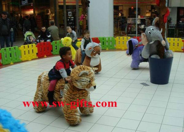 Chinese Battery Plush Toys Motorized Animals Riding Pets for Sale Fire Proof Plush Animal