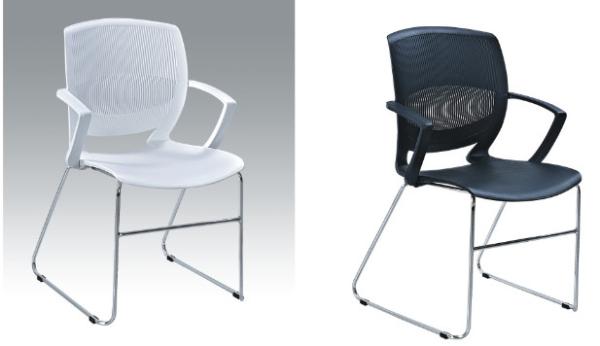 meeting room plastic stack arm chair furniture/stackable plastic visitor arm chair