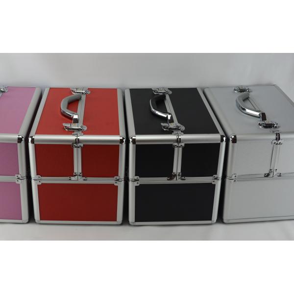 Коробка поезда макияжа Multi ABS диаманта цвета алюминиевая, случай тщеты Protable косметический