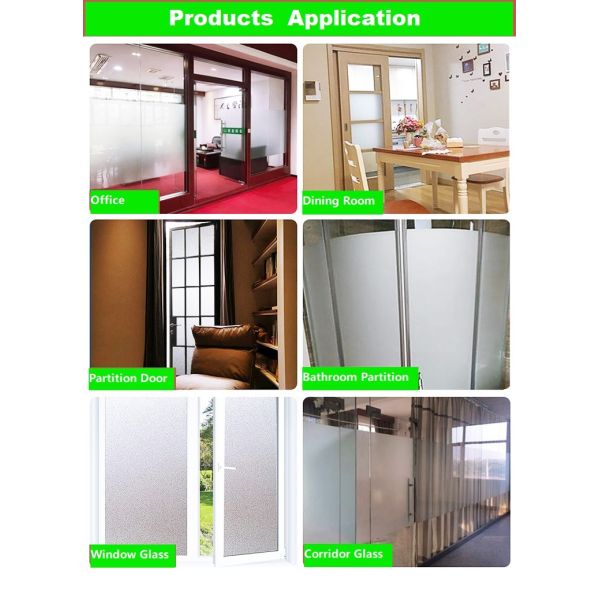 Self Adhesive PVC Glass Window Graphic Film Frosted Privacy Protection