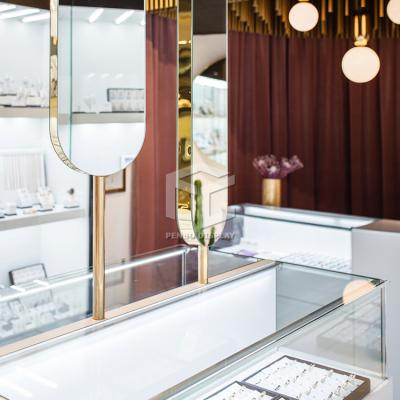 T4 conduziu a mostra dedicada clara TUV Diamond Jewelers Display da loja de joia