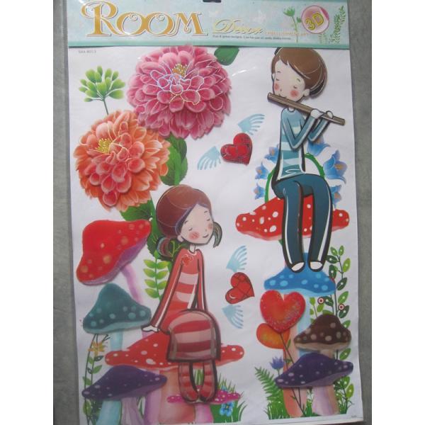 Three- dimension Effect 3254 Eco-friendly Removable 3D Wall Decoration Stickers