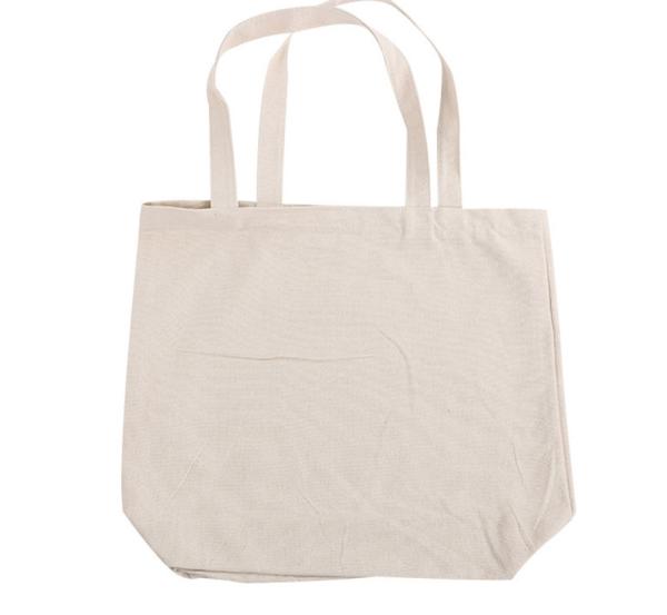 Heavy Duty Cotton Canvas Travel Tote Bag White / Beige / Black For Teenagers