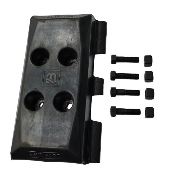 Un kit de chaussures en caoutchouc 300x170mm pour les pavés d'asphalte ABG BOMAG 14272215
