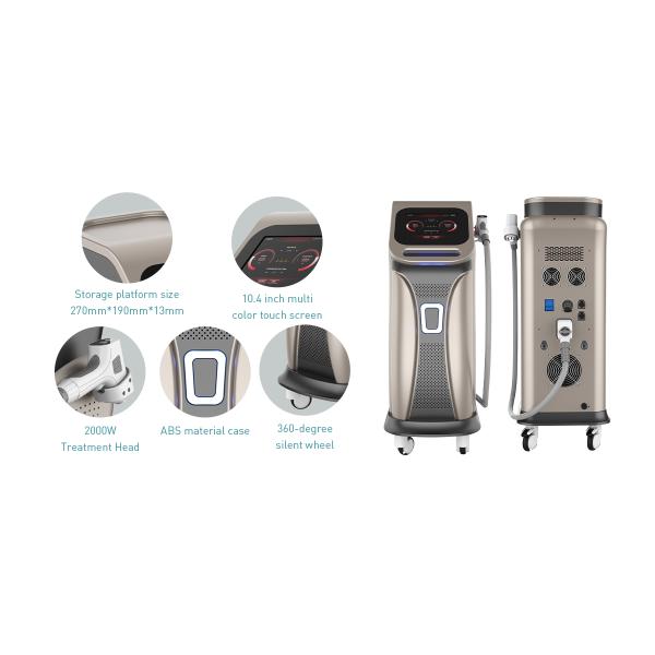 Машины удаления волос лазера системы лазера диода платины 2000W 808Nm льда профессиональные безболезненные постоянные