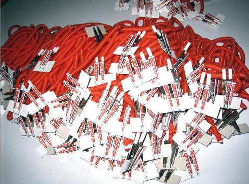 Customized logo hot red plastic dental bib clip disposable scarf clips napkin holder pins