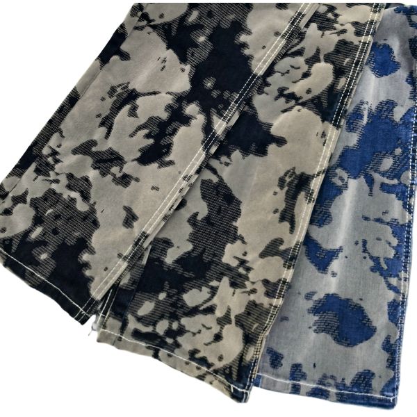 Maillard Style Gray Flocked Denim Fabric 10.5oz For Autumn coating or fashion jeans