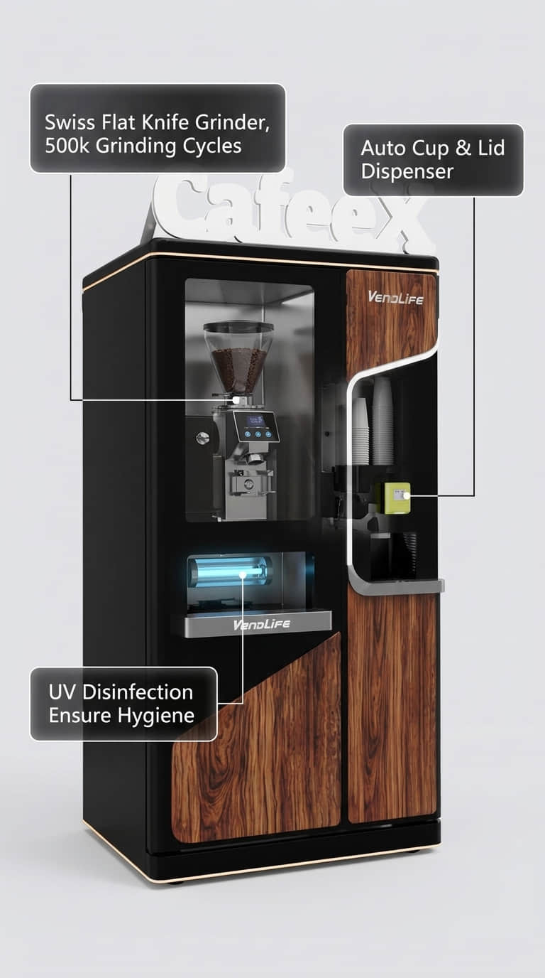 Commercial Self-Service Beverage Vending Machine for Fresh Drinks | Intelligent Coffee & Juice Retail Equipment Manufacturer