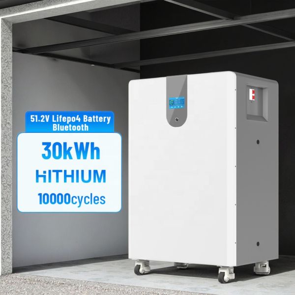Solar Energy Storage Cabinet 51.2V 30kW 50kWh Split Phase Inverter 600Ah Movable LiFePO4 Battery for Home Application