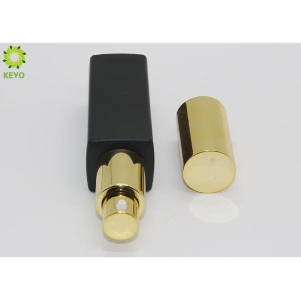 30g 1 OZ Empty Cosmetic Containers , Matte Black Glass Liquid Foundation Pump Bottle