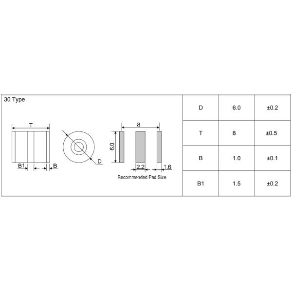 350 V 3 Electrode Gas Discharge Tubes SMD GDTs 6x8mm 3 Pole