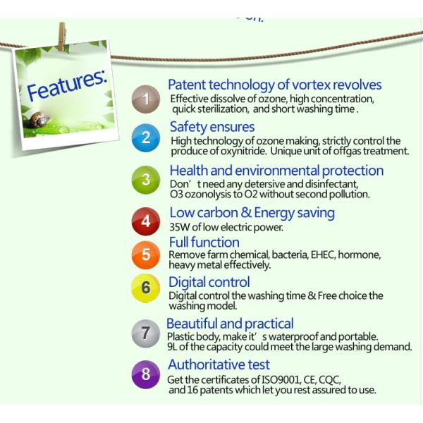 Ultrasonic ozone Fruit and Vegetable Cleaner/washer GK-FV01