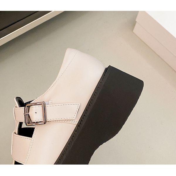 Roman Style Kids School Shoes Pigskin Inner Rubber Sole Campus Sandals With Buckle