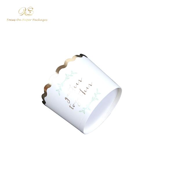 Non Stick Safe Oven Glossy Gold Silver Foil Cupcake Paper Cups