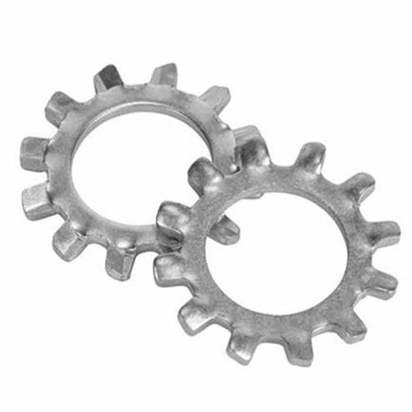 5mm Stainless Steel SUS AISI 316 316L  Plain Finish Serrated Lock Washer With External Teeth