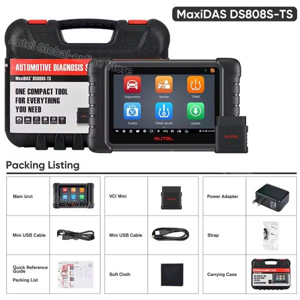 AUTEL MaxiDAS DS808S-TS Diagnostic Tool with Advanced ECU Coding & TPMS Services Upgraded of MP808S/ DS808TS