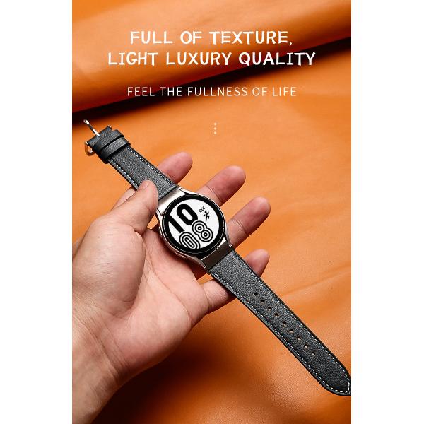 20мм кожаная лента для Samsung Galaxy Watch 4 Quick Release Настоящая кожаная лента