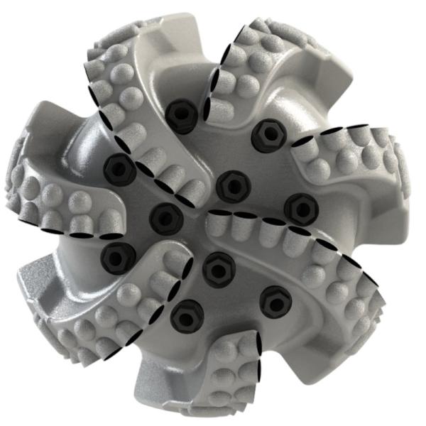 Matrix Body 12-1/4 Outer Diameter Diamond PDC Oilfield Energy Drill Bits