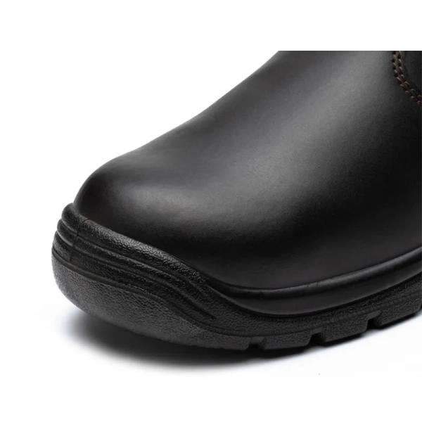 No Lace Cheales Safety Shoes Waterproof / Oil Resistant Shoes Black