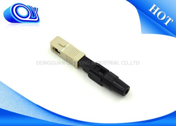 OEM Gray 9*7*60 Mm Fiber Optic Fast Connector / SC MM Fiber Optic Connector Types