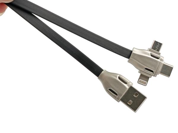 2018 New trending products logo printing fast charger 3 in 1 usb cable