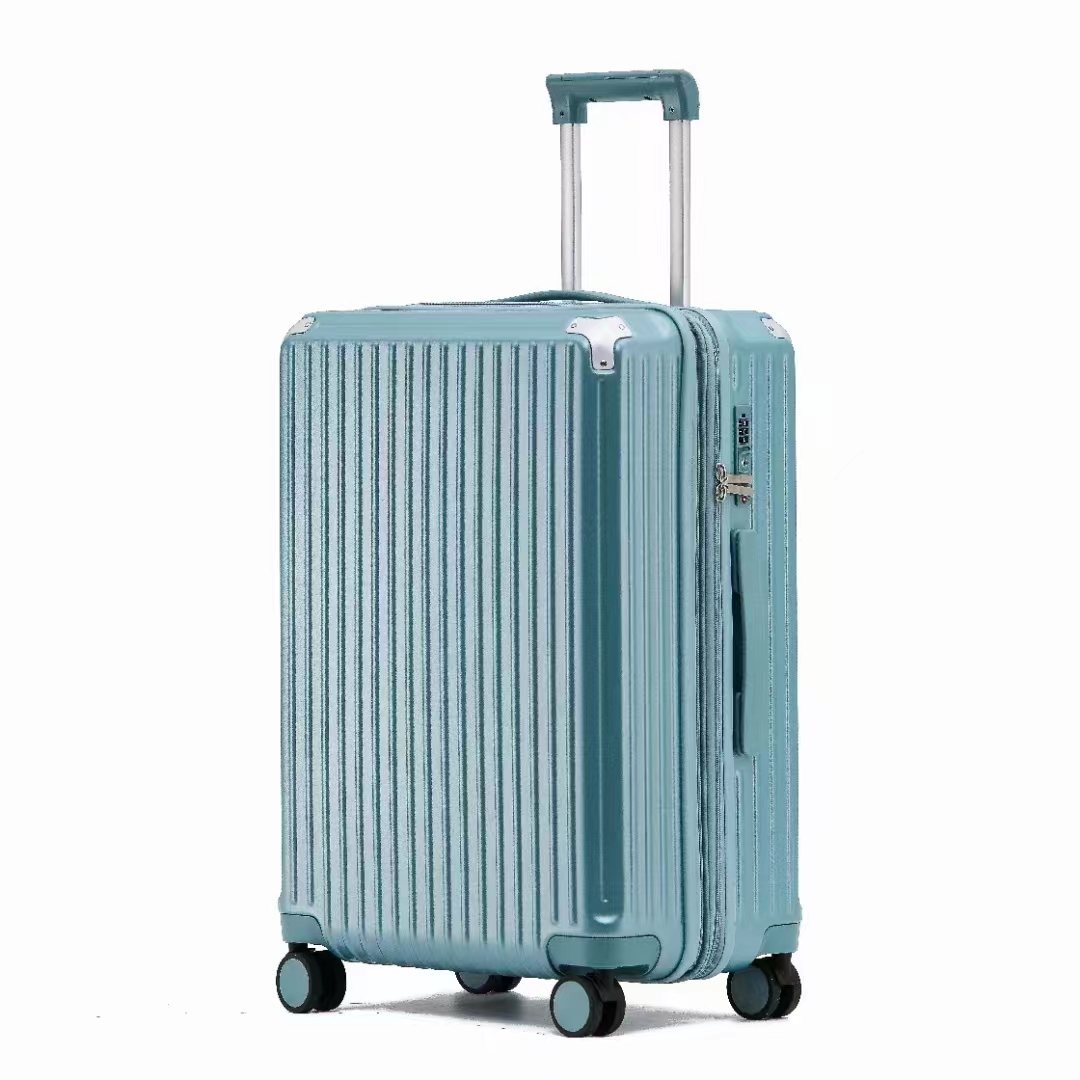 Best Selling Multi-Function Travel Case Luggage Set Outdoors Spinner Suitcase USB Charging Port Cup Holder Aluminum PC Materials
