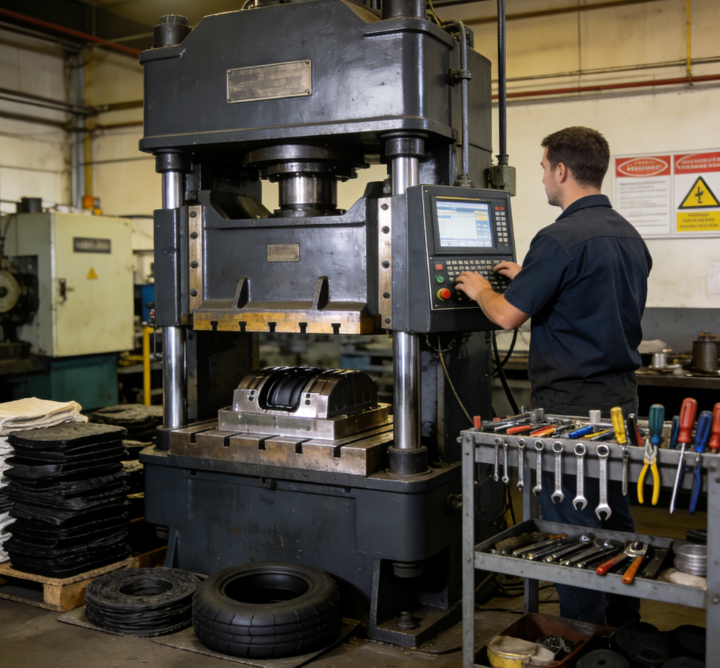 CE Certified Rubber Vulcanizing Machine Hydraulic Hot Press For Rubber Products Manufacturing