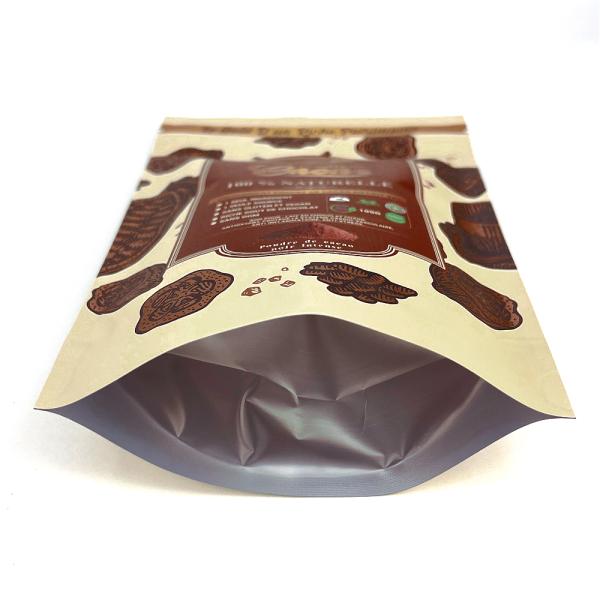 Custom Logo Industrial Food Mylar Stand Up Zipper Pouch For Organic Bread Packaging