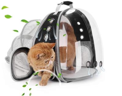 Outdoor Travel Pet Carrier Backpack Breathable  Ventilated Mesh Foldable Dog Carrying Bag