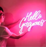 O silicone macio conduziu as luzes de néon da letra do rosa da decoração da casa do sinal de néon