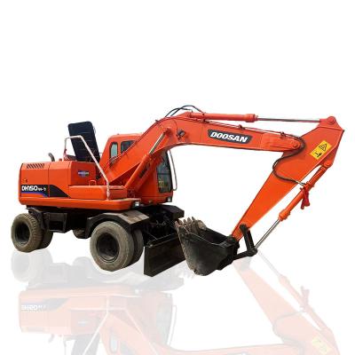 Doosan DX150-7 Used Wheel Excavator 0.6m3 Bucket Capacity 86kw Rated Power