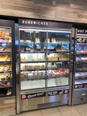 Slimline тип чернота двери стекла замораживателя положения нержавеющая