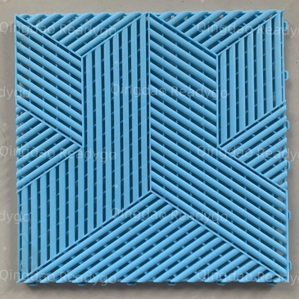 Rib Self-Draining warehouse plastic flooring Garage floor tiles interlocking grid floor