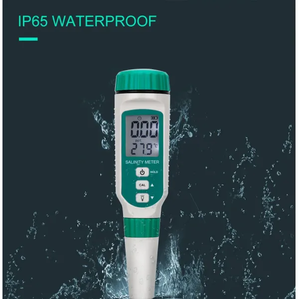Portable Digital Salinity Meter 0.00ppt-50ppt Measuring Range for Water Quality Testing