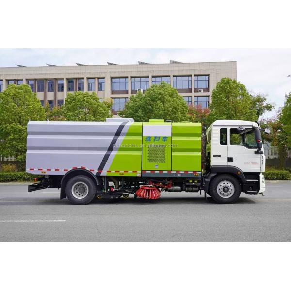 Barredora de carretera con transmisión manual de 16 metros cúbicos Dongfeng Tianjin para carreteras y calles