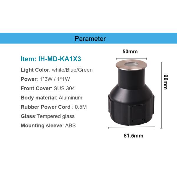 Warm / Cool White Aluminum LED Underground Light , Outdoor LED Stair Lights