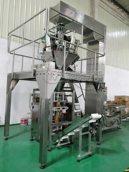 2 year warranty auto puffed plantain potato chips bag snack sachet  filling weighing and packing machine with nitrogen