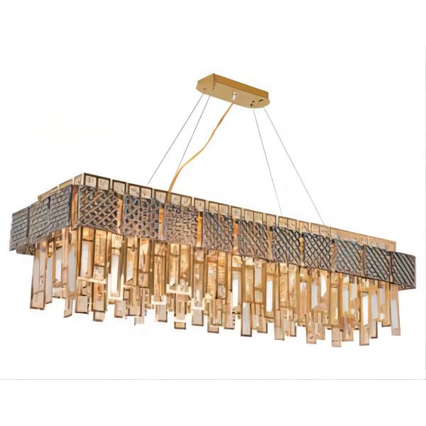 Металлический покрытый золотом и кристаллическим дымным стеклом кристаллический входный люстра CE ROHS