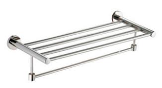 Double towel rack83711B -Polish& Round&Stainless steel 304&Bathroom Accessories&kitchen&Sanitary Harware
