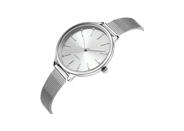 SS Small Ladies Wrist Watch , Milanese Bracelet Stainless Steel Back Quartz Watch