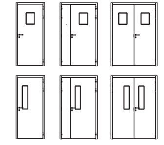 Двери для чистых помещений Hpl, операционная больничной чистой комнаты