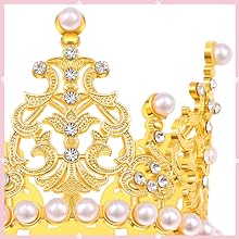 Gold Crown Cake Topper, 6 Pieces Happy Birthday Cake Toppers, Princess Crown Cake Decorations, Mini Crowns For Flower