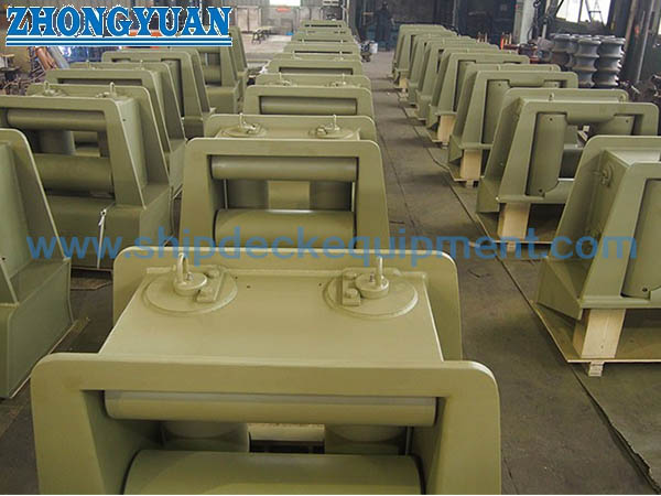 Four-Roller Universal Fairlead with Upper Roller | ISO 13733 Type 4R for Ship Mooring and Towing