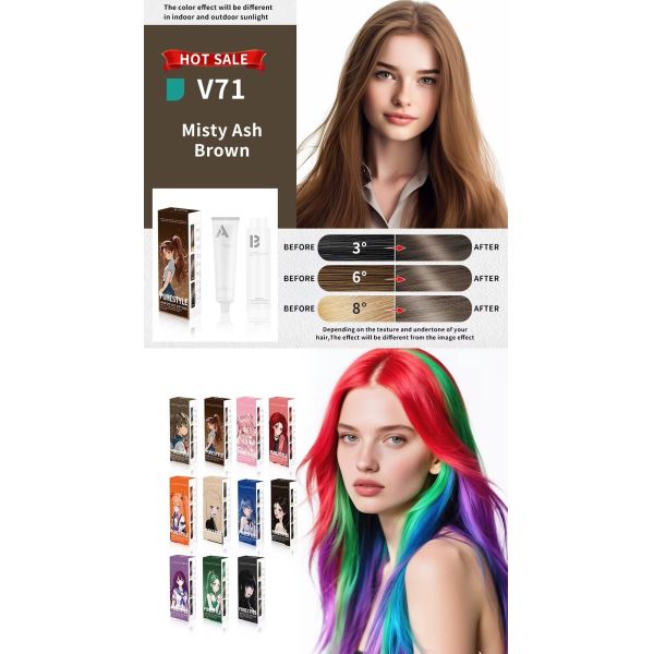 Hair Dye Factory Permanent Hair Dye Cream Set Home Use Safe Formula OEM Wholesale Organic Hair Dye