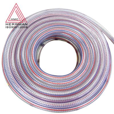 HMGH-02 Colored Home Appliances Parts Flexible PVC Steel Wire Hose 15kg / Roll