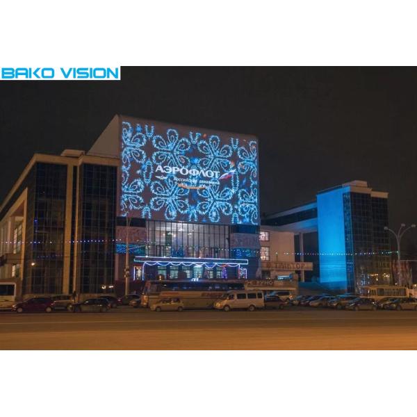 Outdoor Transparent LED Screens Curtain Glass Wall P15.625 For Building Surface