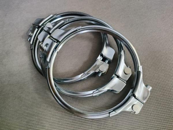 Heavy Duty 2.0mm Galvanized Pipe Clamps Ventilation Release Quick  Ducting Metal Clamps