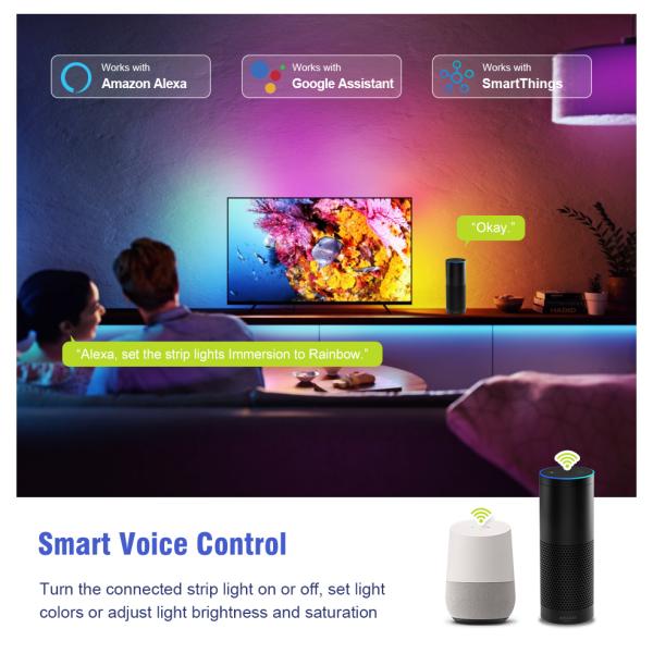 Умный цвет прокладки 12V RGB синхронизации ТВ окружающий освещая изменяя для ТВ освещает контржурным светом