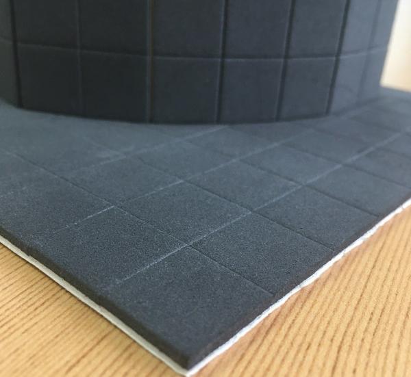 Hotsale 25x25x4MM Black Glass Protector Rubber Eva Pads for Glass Packing & Shipping by Sheet